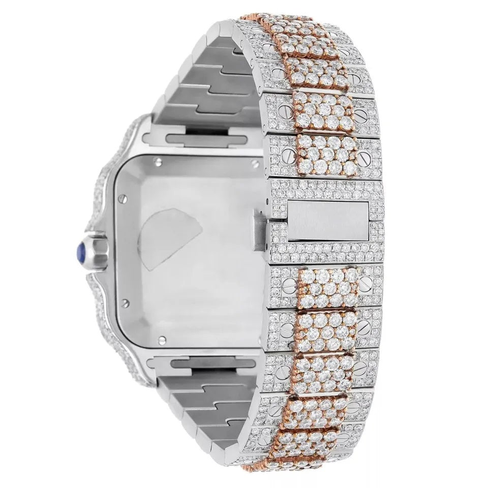 Magnificent 40mm Blue Dial Diamond Watch