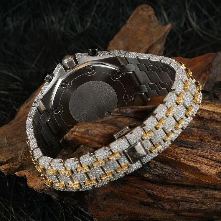 Offshore 41mm Gold Dial Iced Out Diamond Watch