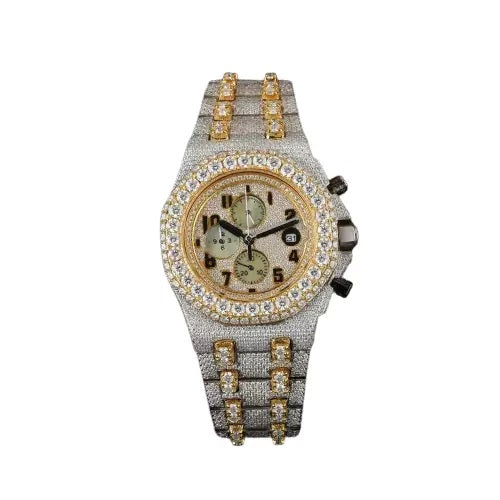 Offshore 41mm Gold Dial Iced Out Diamond Watch