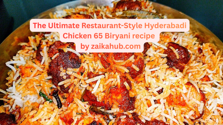 The Ultimate Restaurant-Style Hyderabadi Chicken 65 Biryani recipe 