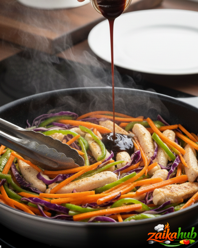 Hyderabadi Chicken Noodles Recipe